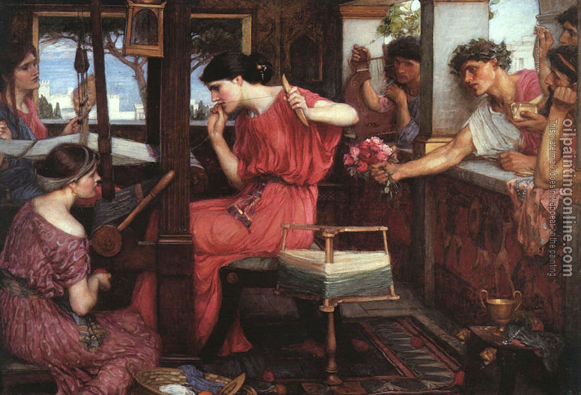 Waterhouse, John William - Penelope and the Suitors